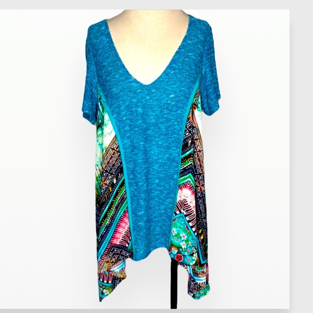 Poeme Citron Asymmetrical Knit Top Santa Monica L